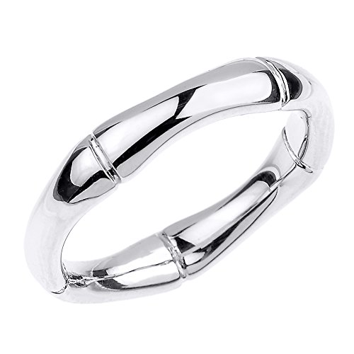 925 Sterling Silver Bamboo Style Wedding Ring