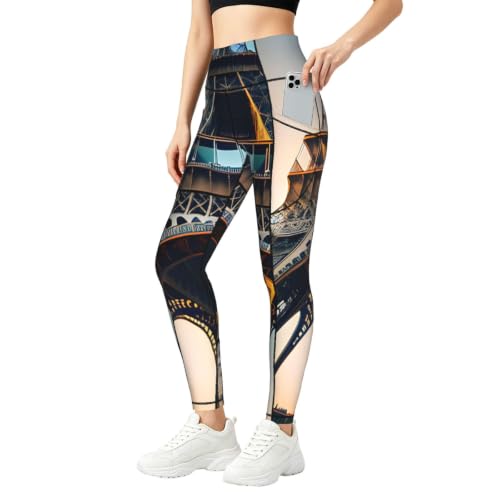 Pantalones de yoga con bolsillos para fitness, mallas deportivas opacas de correr para mujer