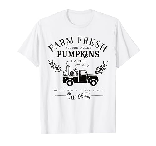 Farm Fresh Citrouille mignonne vintage automne T-Shirt