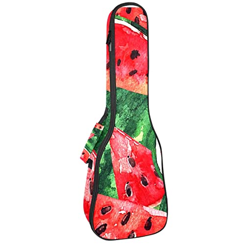 Sac de transport pour ukulélé ténor rouge pastèque rembourré et étanche
