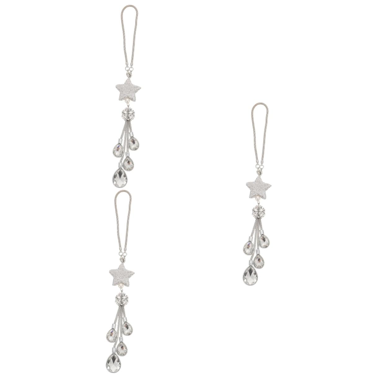 OUNONA 3pièces Pendentif Rhinestone Pour Miroir De Rétroviseur Auto Ornement Suspendu Élégant Pour Voiture Décoration Chic Et