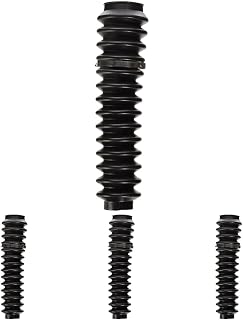 Rough Country Shock Boots Pack of 4 - Durable Black Polyurethane Covers with Stainless Steel Clamps, Universal Shock Protection from Mud, Dust & Debris