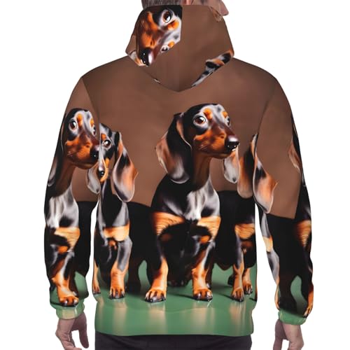 Sweat à capuche teckel pour homme EdWal en polyester avec poche - 4