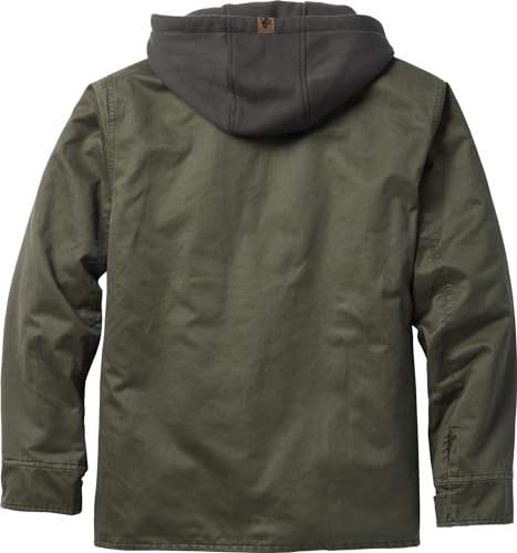 Legendary Whitetails Men's Casual Coat with Hood Waxed Cotton Water Resistant
