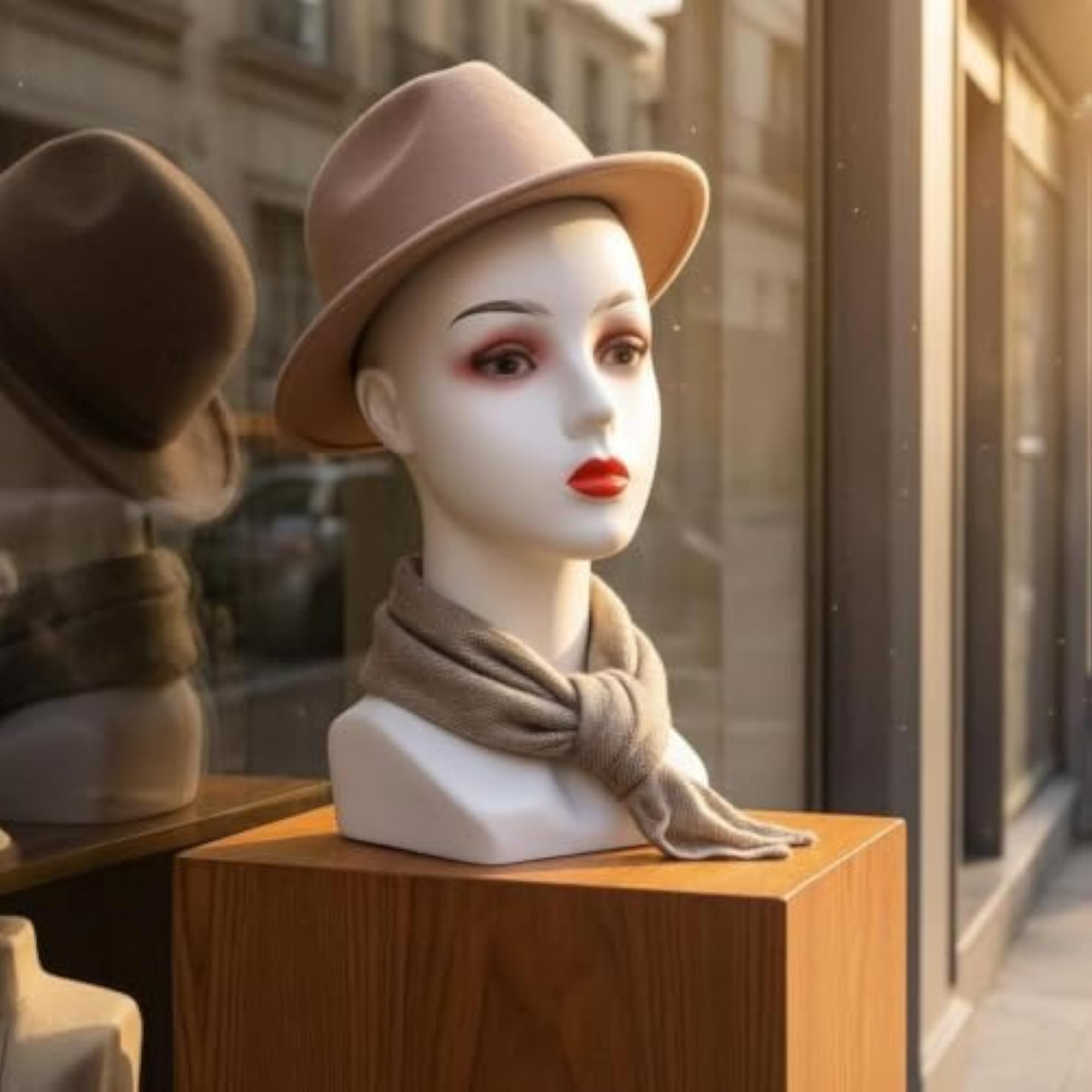 Smooth Surface Mannequin Head Display Form Neck Base