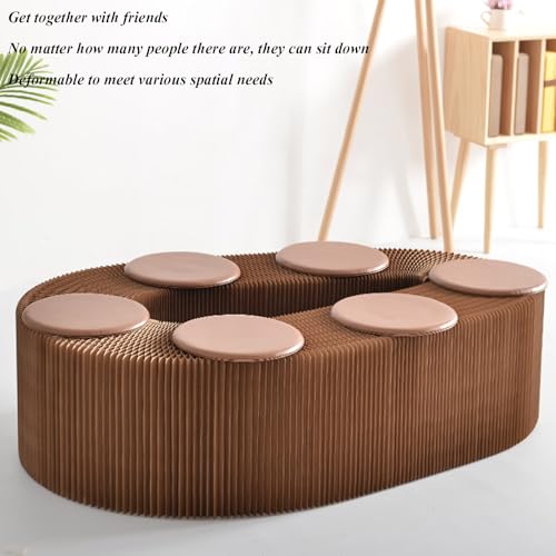 Tabouret pliant en papier robuste et repose-pieds multifonctionnel - 4