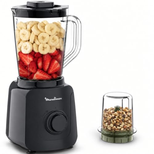 Moulinex Blendforce Essential, Batidora de vaso de 450W, Jarra de 1,85L