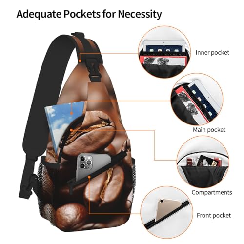 Mochila Sling Bag Urbana para Hombre y Mujer Negra miniatura 5
