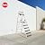 Hailo L100 Pro | Aluminum Folding Stepladder | Six Steps | Extendable Safety Rail | Integrated Multifunctional Storage Tray | Folding Safety Mechanism with Platform Locking System |Black