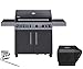 Produktbild MH-Online Enders Gasgrill Boston Black 6 KR Turbo - BBQ - Bundle mit Wetterschutzhülle - 6 Edelstahl-Brenner stufenlos, Gas Grill mit Grillwagen, Seitenkocher, Switch Grid, Schwarz