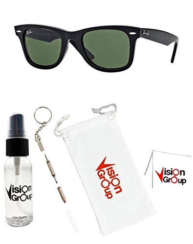 Ray-Ban RB2140 Original Wayfarer Sunglasses + Vision Group Accessories Bundle2