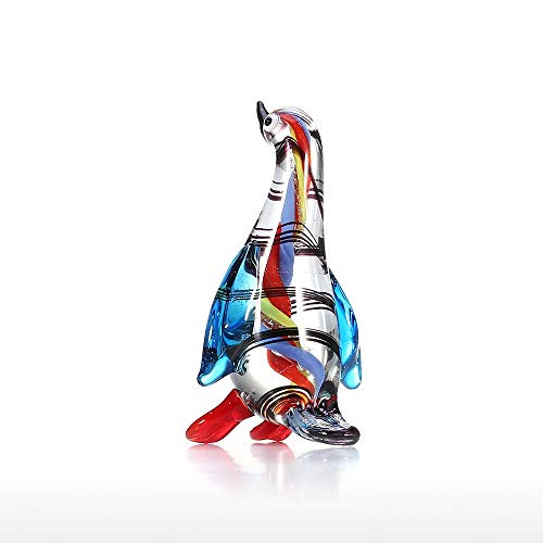 Esculturas de Animales de Cristal pequeñas Creativas nórdicas, artesanías Decorativas de pingüinos, Adornos de Escritorio para el hogar y la Sala de Estar (4 4 7 CM)