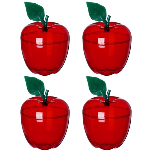 hoyuwak Large Apple Container – 4 Pack Plastic Apple Containers