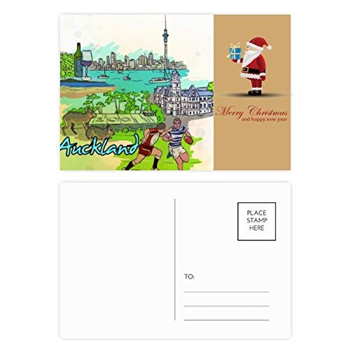 Cartes postales père Noël rouge lot de 20 à glisser dans vos paquets cadeaux de fin d'année