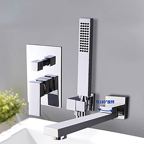 Robinet de baignoire mitigeur de lavabo cascade avec douchette à main