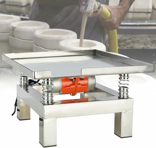 SRFTT Table vibrante pour béton 13,78 × 13,78, capacité de Charge 10 kg, compacteur Vibrant pour béton, Plateforme vibrante en Acier Inoxydable