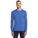 Port & Company Mens Long Sleeve 50/50 Cotton/Poly T-Shirt (PC55LS) -Royal -6XL
