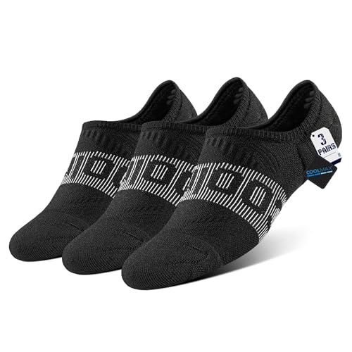 Image of BRISIRA Bamboo Viscose Coolmax Running Golf No Show Socks Women Compression Moisture Wicking Performance Low Cut Tab Athletic