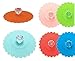 Akak Store 6 PCS New Cute Anti-dust Silicone Glass Cup Cover Coffee Mug Suction Seal Lid Cap