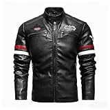 YXYSZZ Motorcycle Jacket Men Biker Motorbike Coat Zip Up Windbreaker Protective Gear(L,Z2906bk)