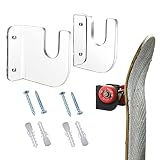 ¦【Ahorro de espacio】 Esta pantalla de montaje en pared para monopatín lo ayuda a ahorrar espacio colocando su monopatín en la pared. No más pisos desordenados o armarios desordenados. Simplemente cuelgue su patineta en el soporte y disfrute de una habitación ordenada.