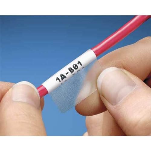 Panduit S050X075YAJ Laser/Inkjet Self-Laminated Label, Polyester, Clear/White (5,000-Pack)