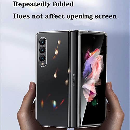 Image of TechTrendz Polycarbonate Transparent Hard Shell Protective Cover Compatible With Samsung Galaxy Z Fold 4 / Fold4 5G, Scratch Resistance Light Weight Durable Case
