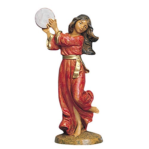 Statuine Presepe: Pastorella Che Suona Il Tamburello 12 Cm Fontanini 170