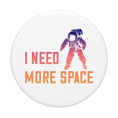 I need more Space Austronaut, Astronauts are Aliens PopSockets Swappable PopGrip, Black - Image 3