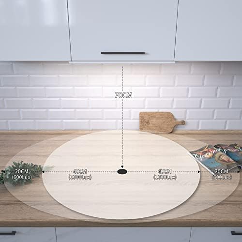 HAMLITE Under Cabinet Lights, 57cm Under Cabinet Counter Lights, Hand Wave Activated Closet Light, Dimmable, Five Color Modes(2700-6000K), LED Light Bar for Kitchen, Workbench, Shelf, Cupboard