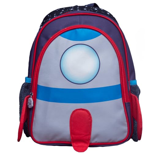 Mochila Infantil Escolar Bolsa Menino Temática Desenho Colorida Criativa Espacial Espaço Foguete