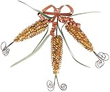 Attraction Design Metal Hanging Corn Decor, Decorative Corns Rustic Autumn Themed Decor for Front Door Decoration Wall Decor, Autumn Harvest Thanksgiving Decor 14.5' X 17.5' (Hanging Corns)