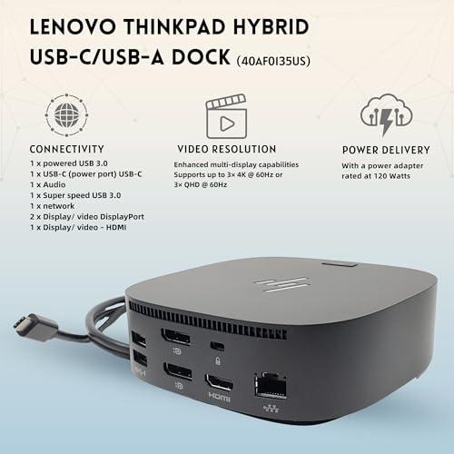 Image of HP 5TW10AA 120W Docking Station for Laptop Dual Monitor USB-C G5 Dock with HDMI, DisplayPort, USB-C Cables (NEW)