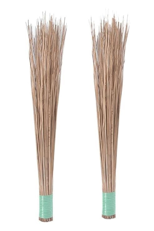 Natural Coconut Leaf Grass Broom Stick for Wet Floor, Bathroom Cleaning (4, 2.5ft Height) Set of 2 (B0DF7CVR9W) Amazon Price History, Amazon Price Tracker
