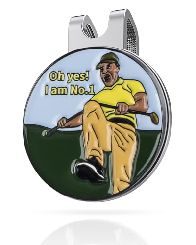 Marcador de bola de golfe e conjunto de clipe magnético para chapéu de 2,5 cm em relevo com clipe de