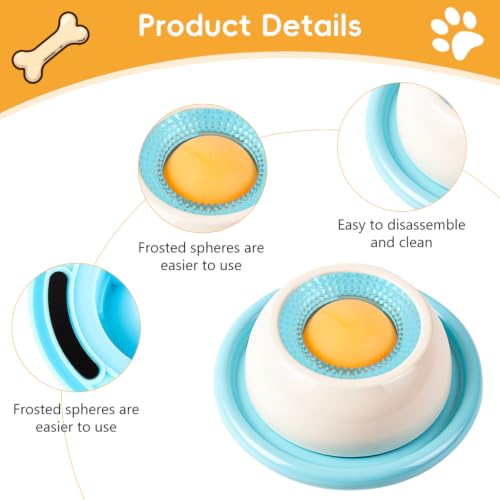 Image of Qpets Dog Lick Bowl with Rolling Ball, Slow Feeder Toy for Small Dogs