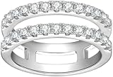 Purvika Jewels 2 Carat Round Lab Created Diamond Ring Enhancer Guard Band, 14K White Gold Finish (Rose, 4.5)