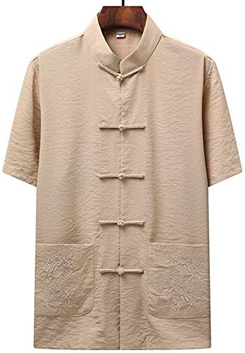 TaiChi Uniform,Tai Chi Clothing, Men Martial Art Jacket, Chinese Traditional Clothing China Ancient Costume Tangzhuang Kung Fu Long Sleeve Tai Chi Shirt Outfit Uniform(C_XXXX-Large)