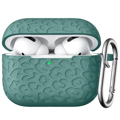 DGege for Airpods Pro 2nd Generation Case,Engraved Soft Silicone Skin Cover Full Protective Case Compatible with Apple AirPods Pro 2nd,Front LED Visible (Pinggreen, AirPods Pro 2/1)