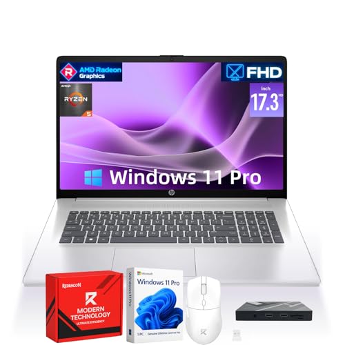 HP �t���b�O�V�b�v 17 �r�W�l�X�m�[�g�p�\�R�� - Windows 11 Pro 17.3�C���` �t��HD �A���`�O���A IPS�f�B�X�v���C AMD Ryzen 5 7430U 32GB RAM + 1TB SSD �E�F�u�J���� Wi-Fi 6 USB