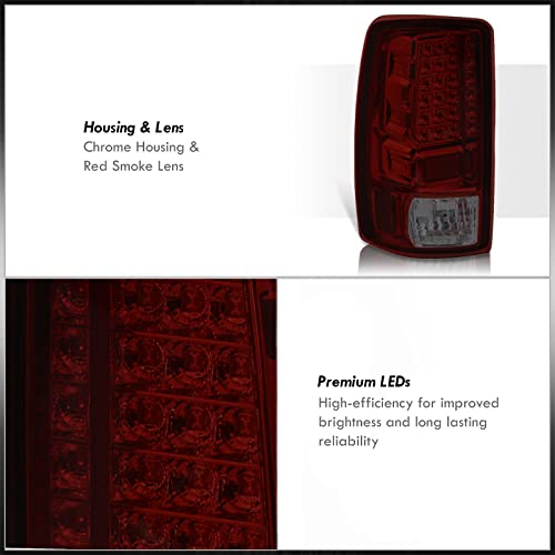 Ajp Distributors Led Tail Lights Brake Stop Signal Driving Lamps Pair Compatible/Replacement For Suburban Tahoe Yukon Xl 1500 2500 Liftgate Door 2000 2001 2002 2003 2004 2005 2006 00 01 02 03 04 05 06 #TOP4