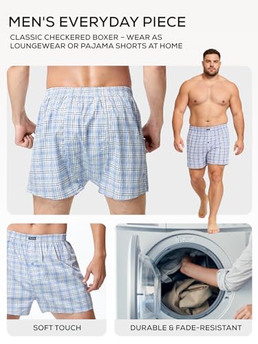 Calzoncillos bóxer de algodón holgados VANEVER contra las rozaduras y el calor pack de 3 6