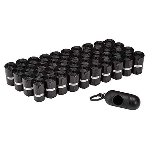 AmazonBasics - Bolsas para excrementos de perro con dispensador y clip para correa (600 bolsas)