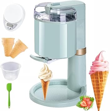 Ice Cream Machine - Fully Automatic DIY Soft Serve Maker for Home and Caf , Compact 1L Household Dessert Machine
