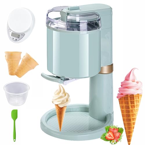 Máquina de helado – Máquina de servir suave totalmente automática para el hogar y la cafetería, máquina compacta de postre doméstica de 1 litro