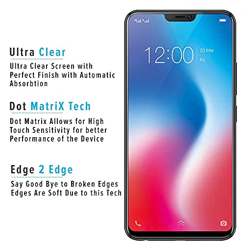 Image of NISHTECH Tempered Glass Screen Protector Compatible For Vivo V9,Vivo V9 Pro,Vivo V9 Youth Smartphone With Edge To Edge Coverage And Easy Installation Kit