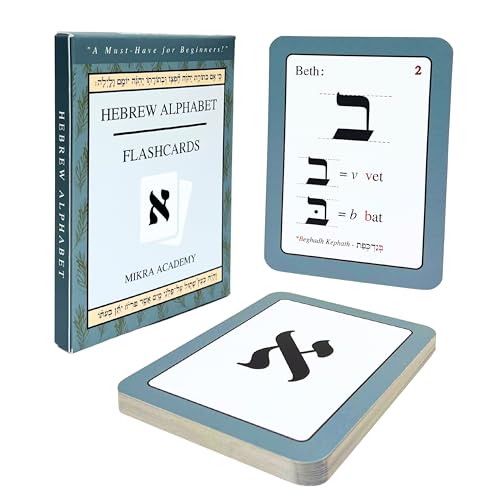Biblical Hebrew Alphabet Flashcards for Beginners – 22 Alephbeth Study