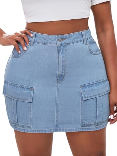 さらに100円引き◆ ◆Women's Denim Skirt Amazon.com: MakeMeChic Women's Plus Size Denim Skirt High