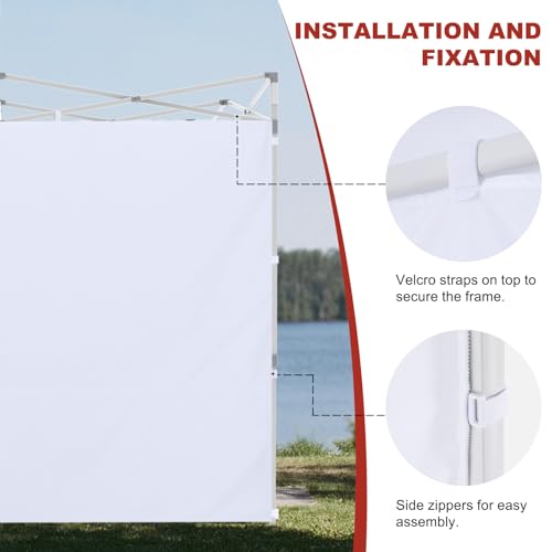 ABCCANOPY Side Panel for 3x3M Straight Leg Gazebo,1 Pack Sidewall Only (Gray) - Image 7