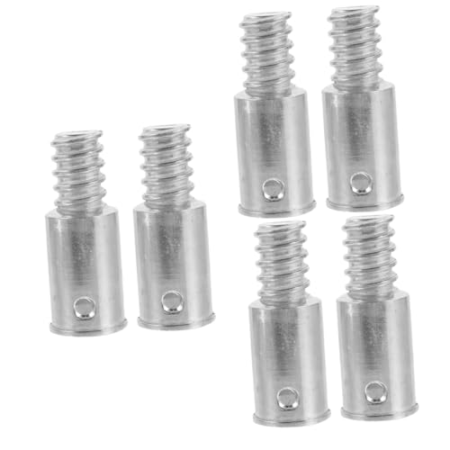 DEARMAMY 6pcs Threaded Tip Replacement Broom Handle Kit Aluminum Alloy American Threading Compatible Mop and Types Easy to Install and Maintain